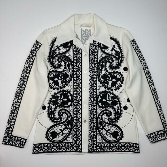 Vintage 1960’s Polyester Double Knit Button Front Jacket - Picture 1 of 7